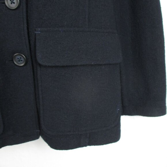 L.L.Bean Boiled Wool Blue Pea Coat Women's Size M Bellandi Classic - Picture 4 of 7